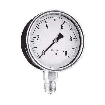 Manometer 0 - 10 bar 1/2 BSP below