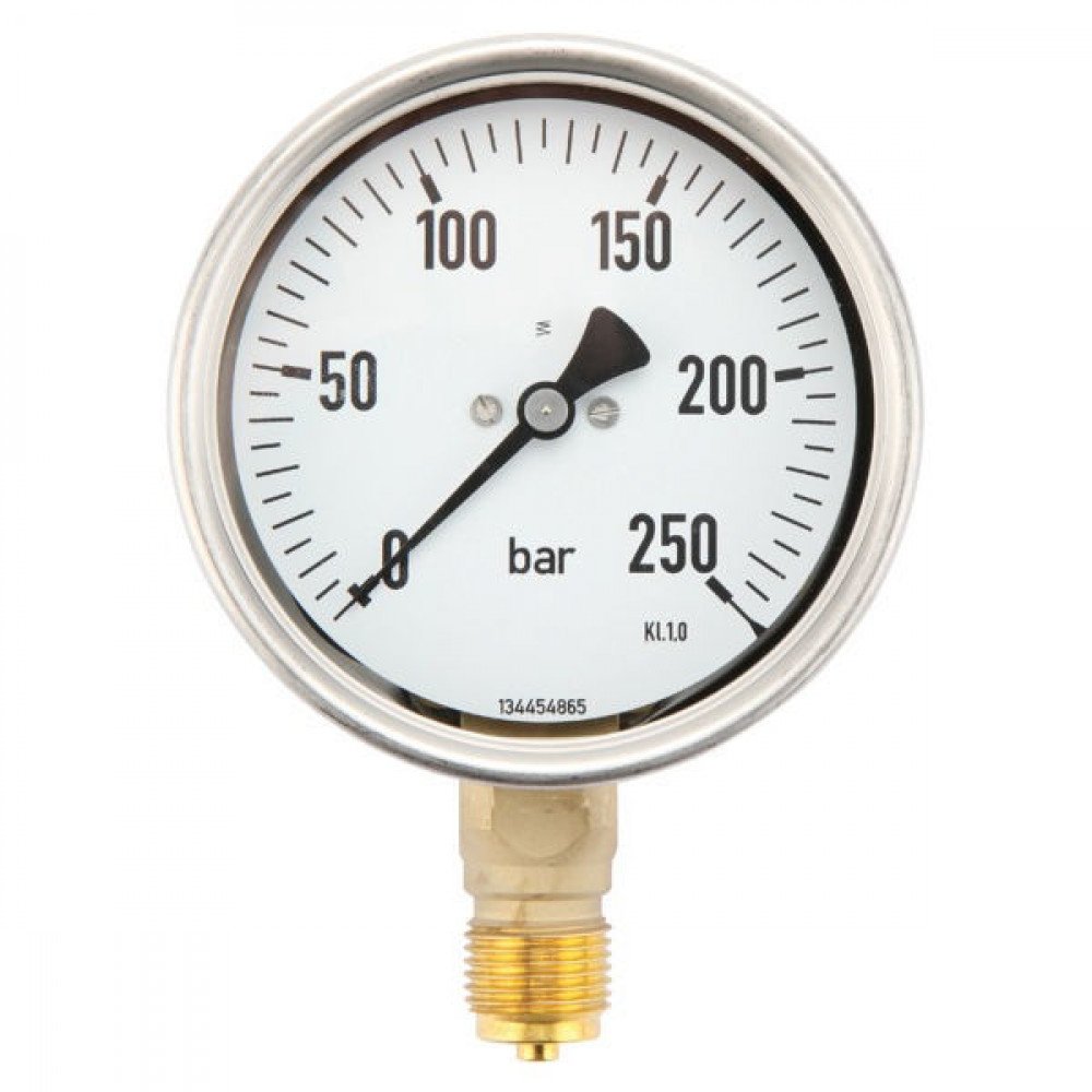 Manometer 0 - 250 Bar 1/2 BSP below