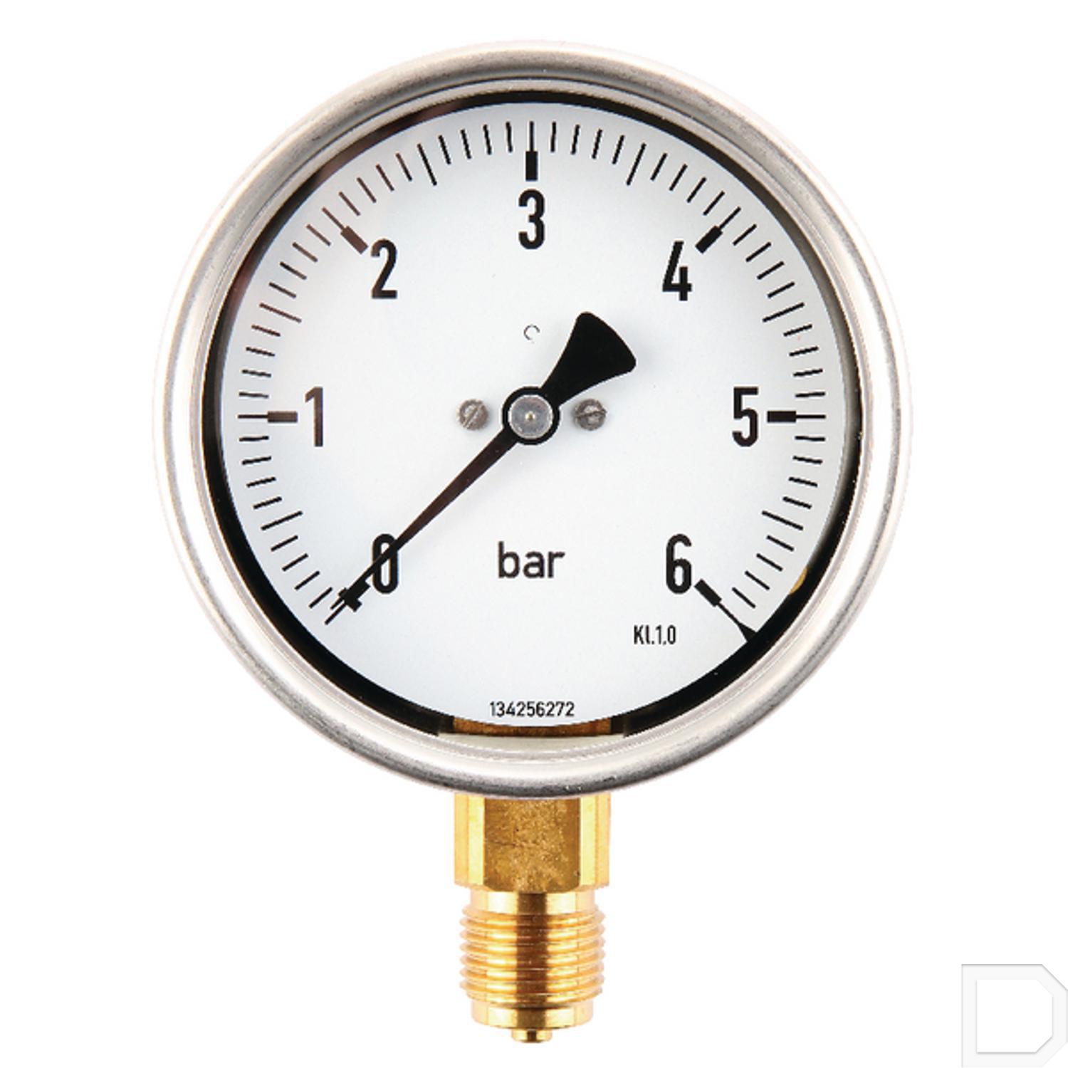 Manometer 0 - 6 Bar 1/2 BSP below