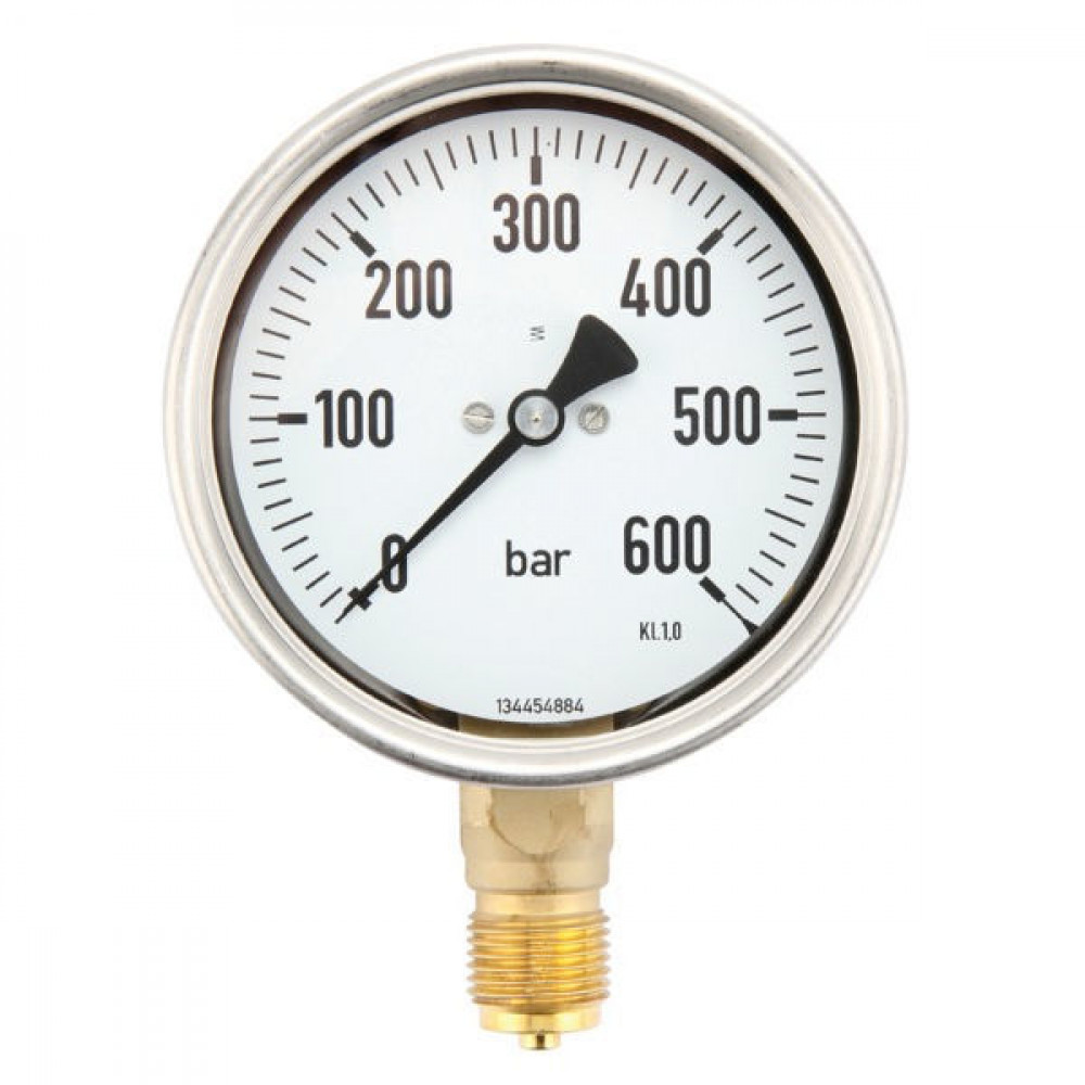Manometer 0 - 600 Bar 1/2 BSP below