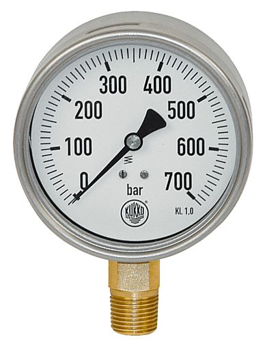 Manometer 0 - 700 Bar 1/2 BSP below