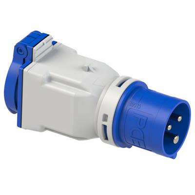 Verloop blok 230V CEE 16A Male > SchuKo 16A Female